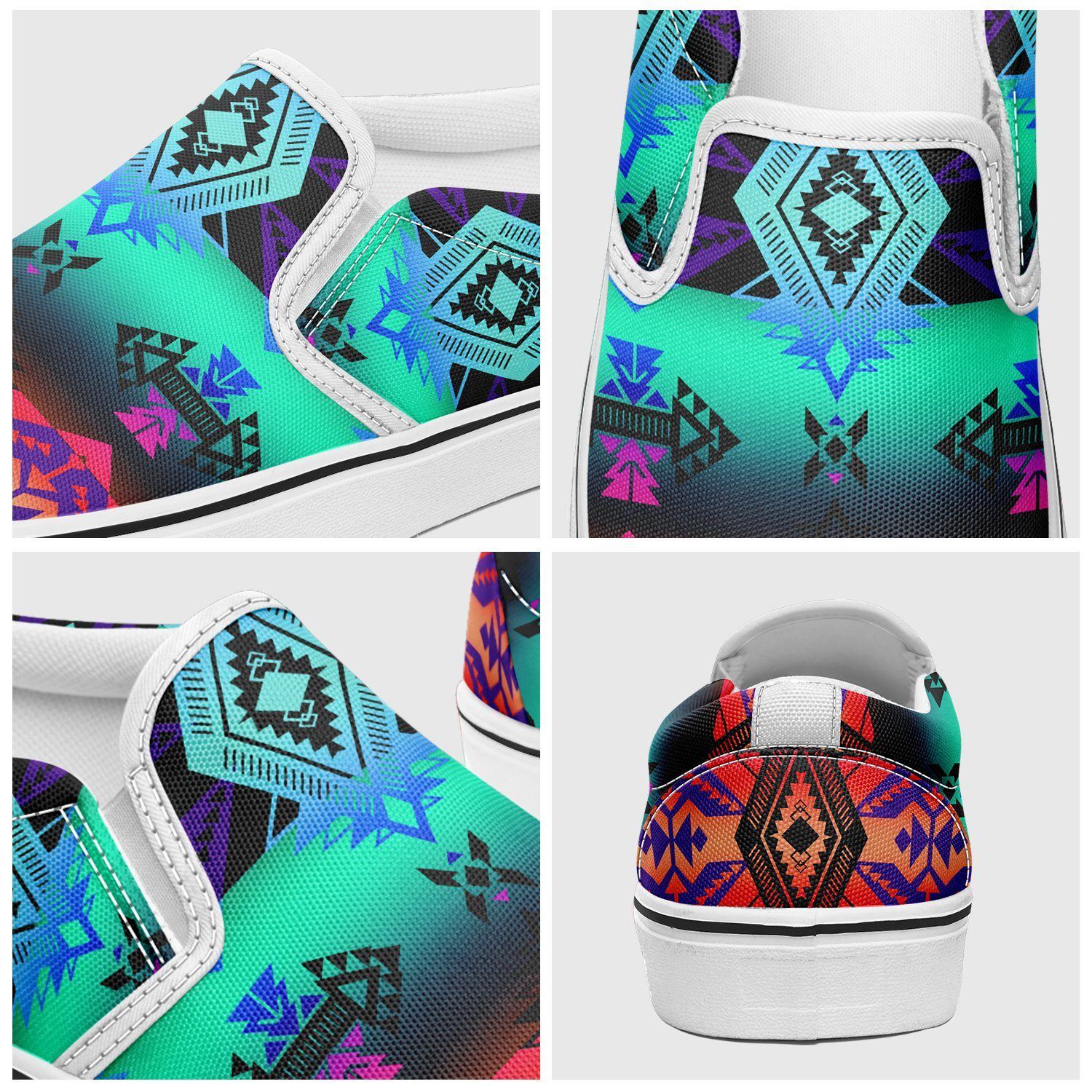 Sovereign Nation Sunrise Otoyimm Kid's Canvas Slip On Shoes 49 Dzine