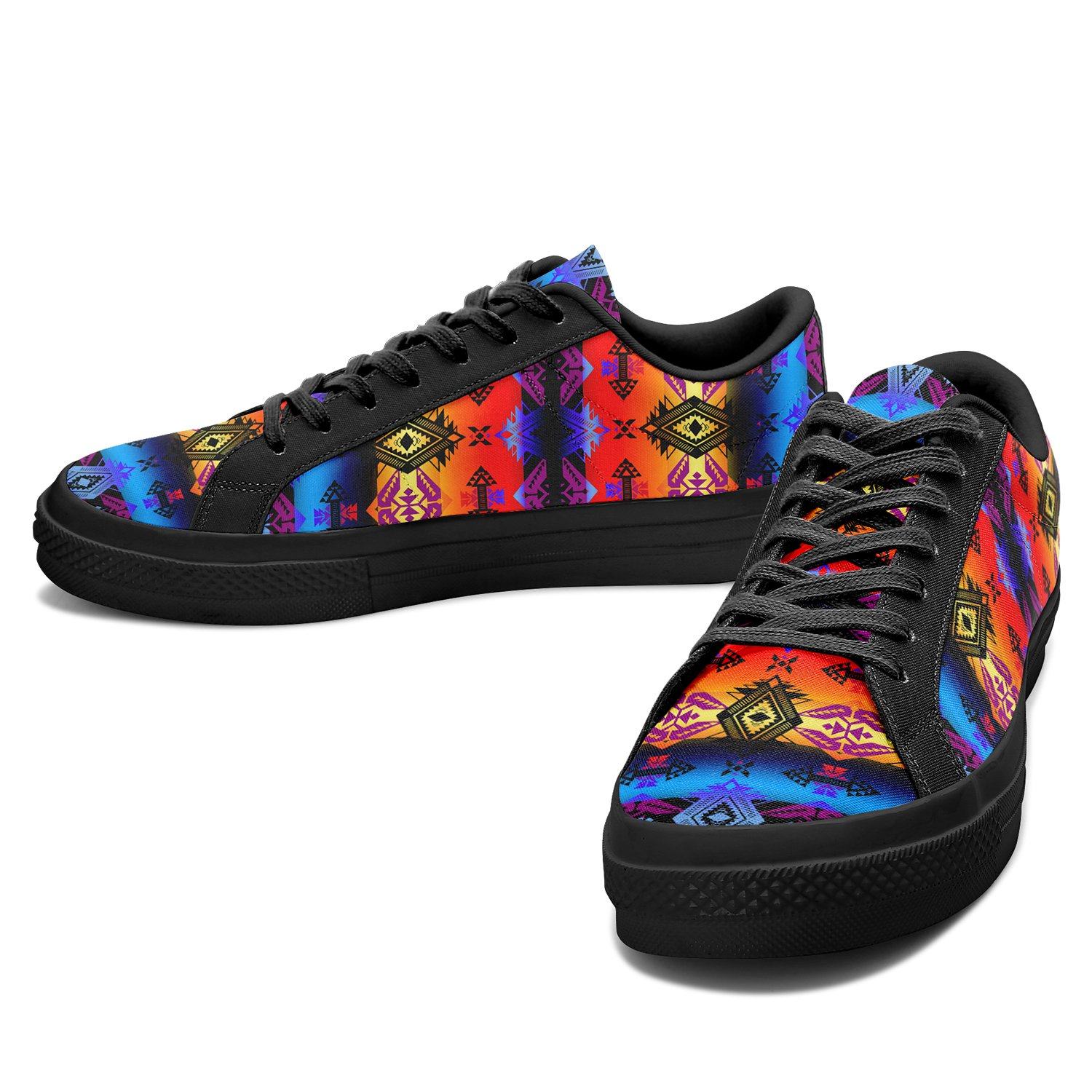 Sovereign Nation Sunset Aapisi Low Top Canvas Shoes Black Sole 49 Dzine