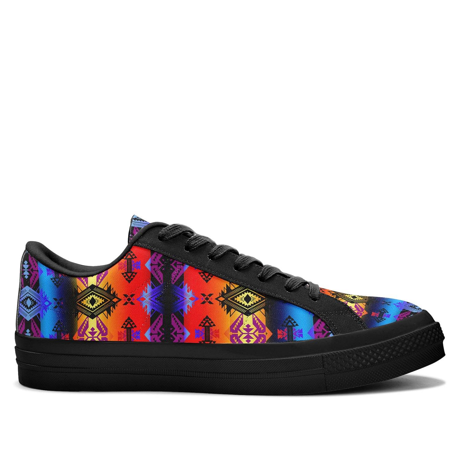 Sovereign Nation Sunset Aapisi Low Top Canvas Shoes Black Sole 49 Dzine