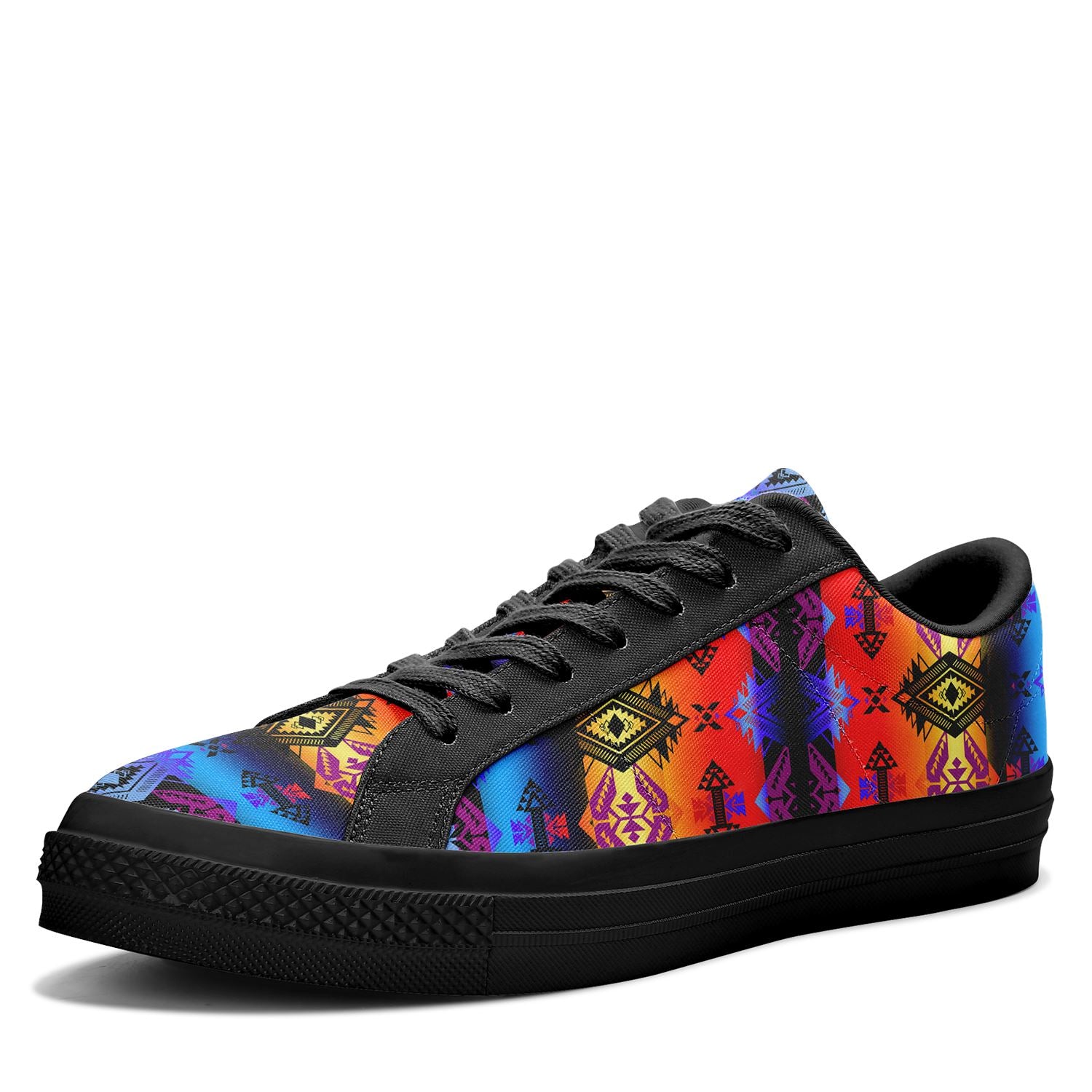 Sovereign Nation Sunset Aapisi Low Top Canvas Shoes Black Sole 49 Dzine