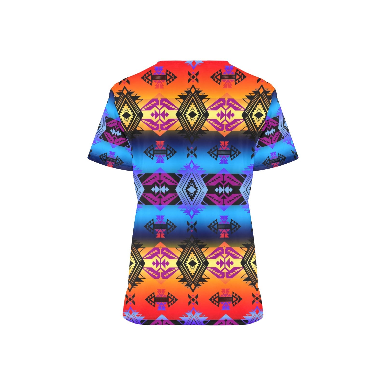 Sovereign Nation Sunset All Over Print Scrub Top Scrub Top e-joyer
