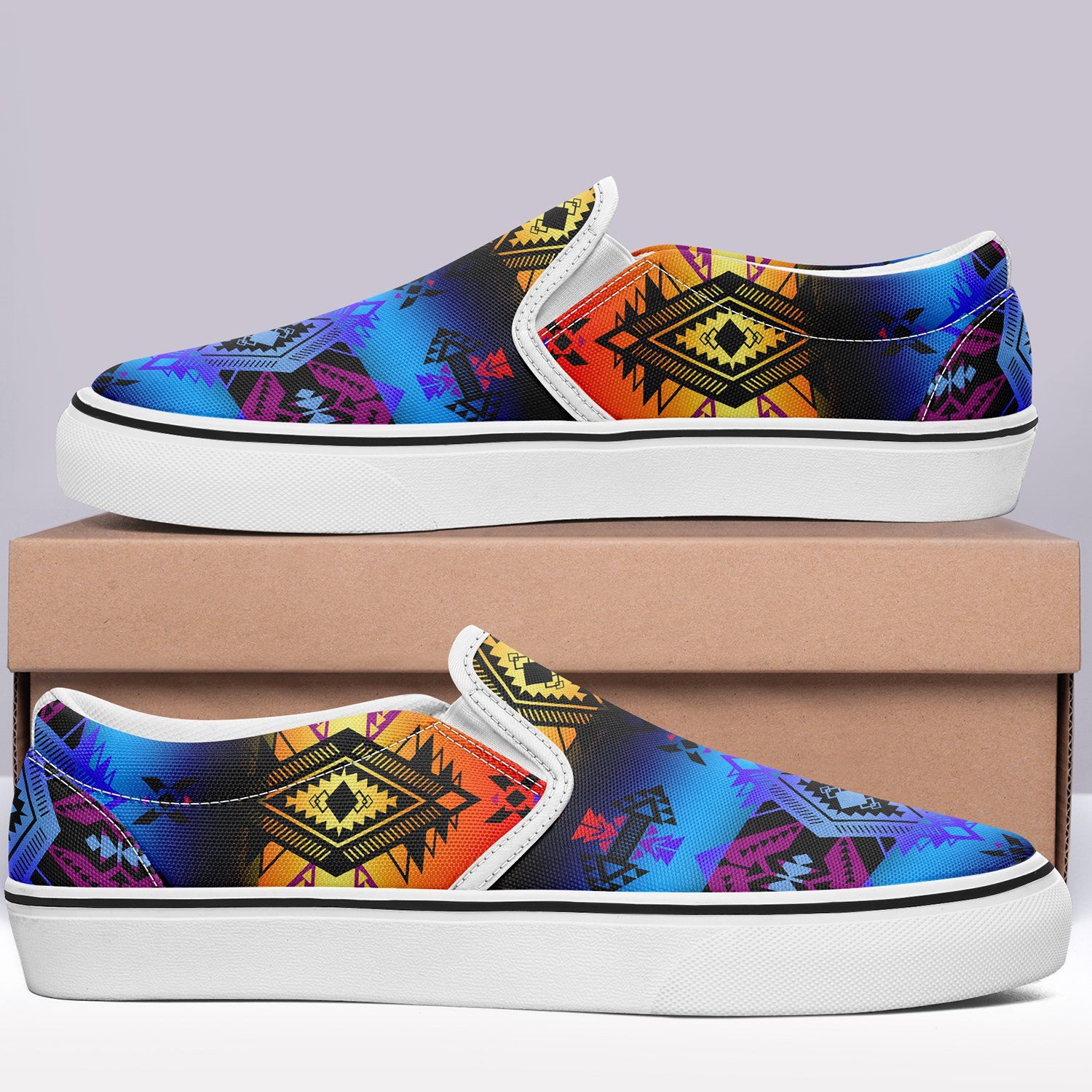 Sovereign Nation Sunset Otoyimm Canvas Slip On Shoes 49 Dzine