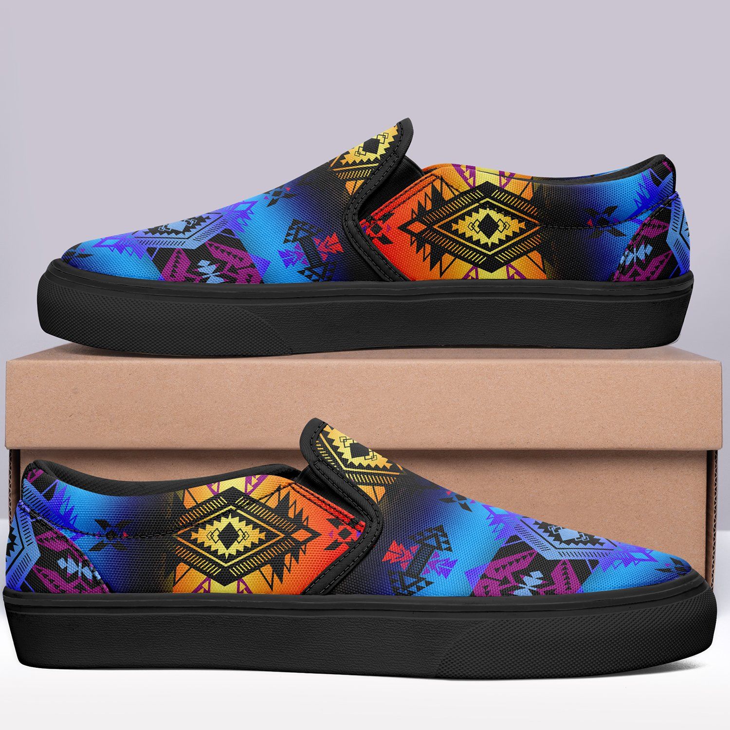 Sovereign Nation Sunset Otoyimm Canvas Slip On Shoes 49 Dzine