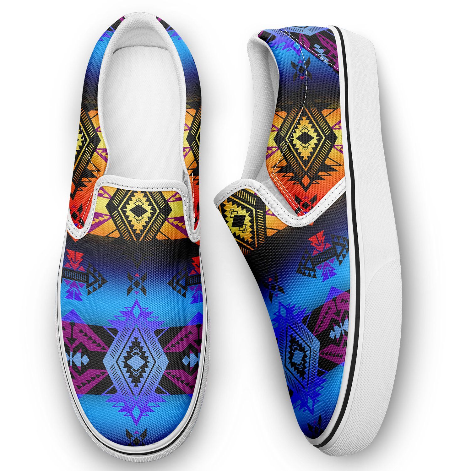 Sovereign Nation Sunset Otoyimm Canvas Slip On Shoes 49 Dzine