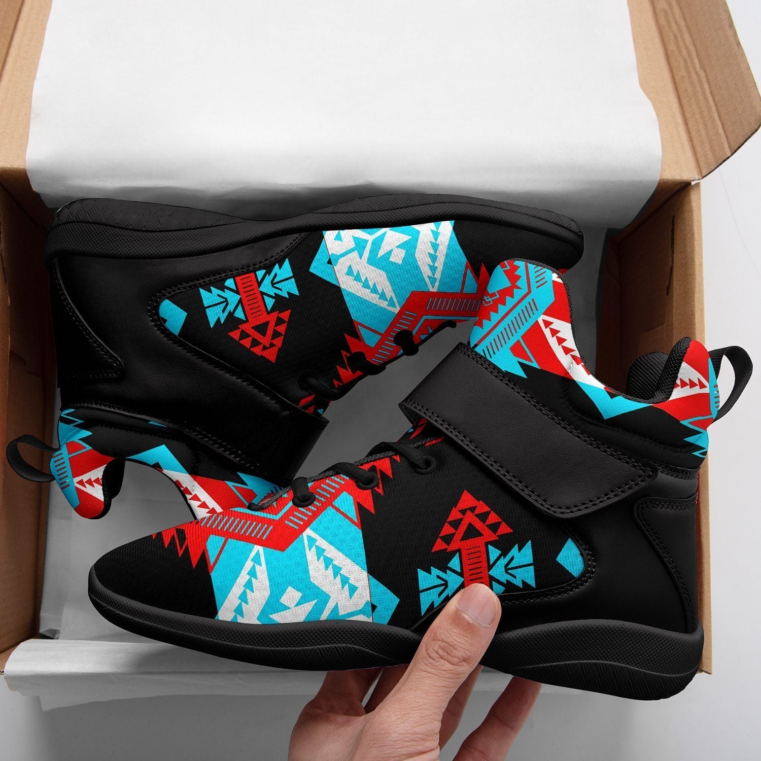 Sovereign Nation Trade Ipottaa Basketball / Sport High Top Shoes - Black Sole 49 Dzine