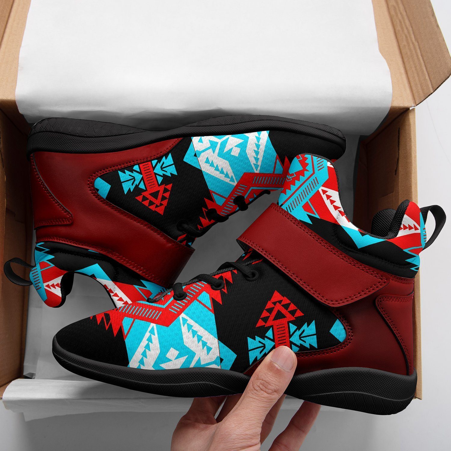 Sovereign Nation Trade Ipottaa Basketball / Sport High Top Shoes - Black Sole 49 Dzine