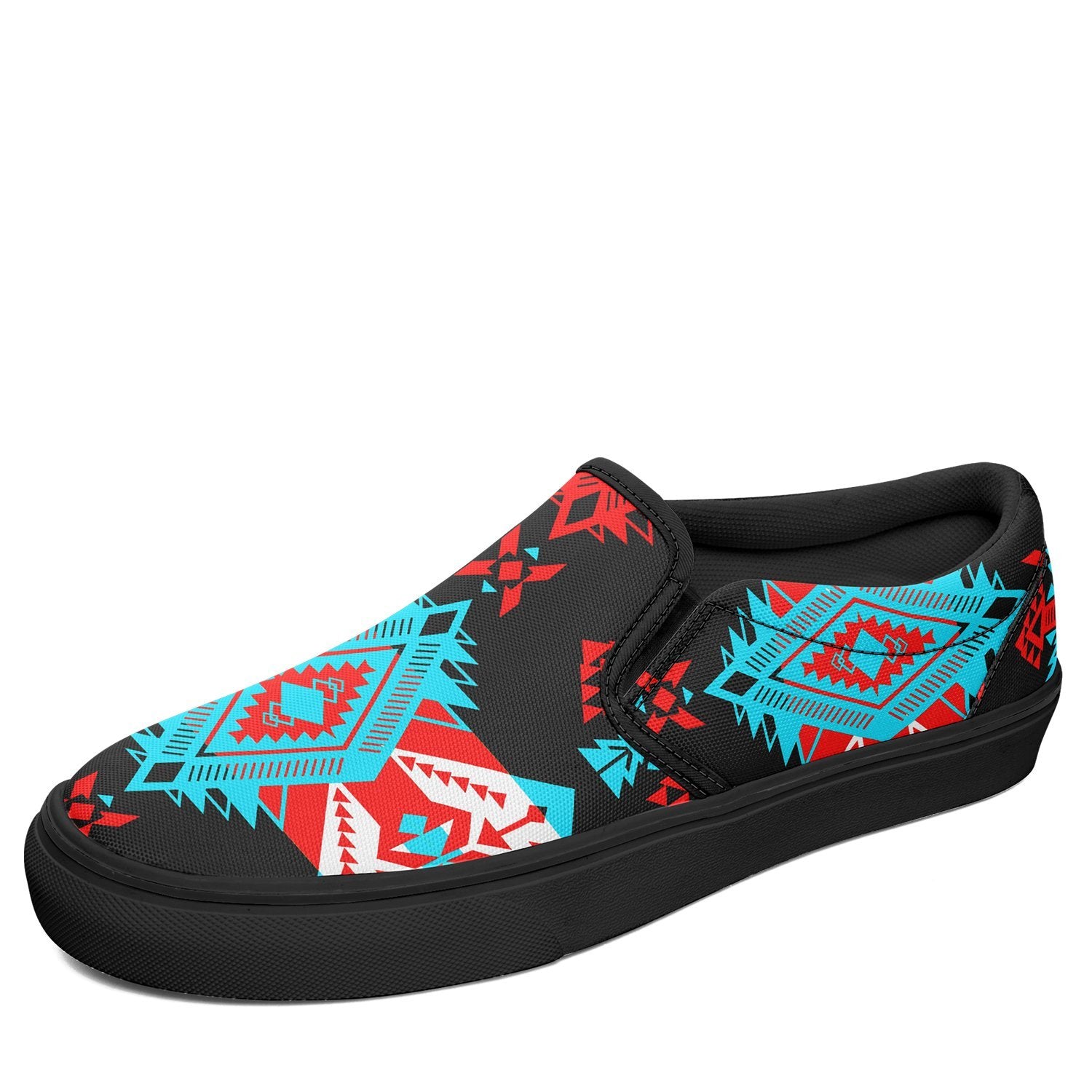 Black Fire Winter Sunset Otoyimm Kid's Canvas Slip On Shoes main image 0