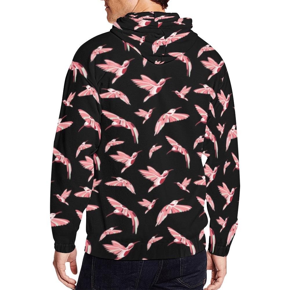 Strawberry Black All Over Print Full Zip Hoodie for Men (Model H14) All Over Print Full Zip Hoodie for Men (H14) e-joyer 