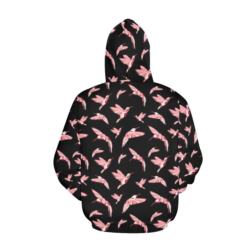 Strawberry Black All Over Print Hoodie for Women (USA Size) (Model H13) All Over Print Hoodie for Women (H13) e-joyer