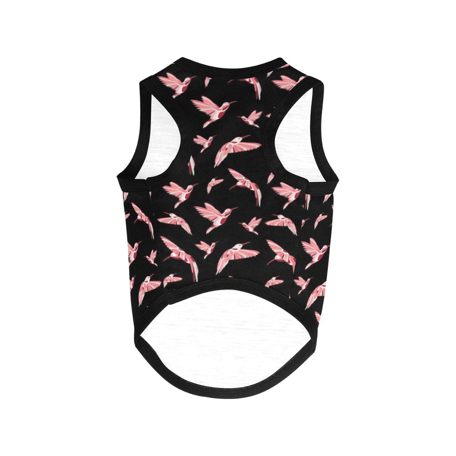 Strawberry Black All Over Print Pet Tank Top Pet Tank Top e-joyer 