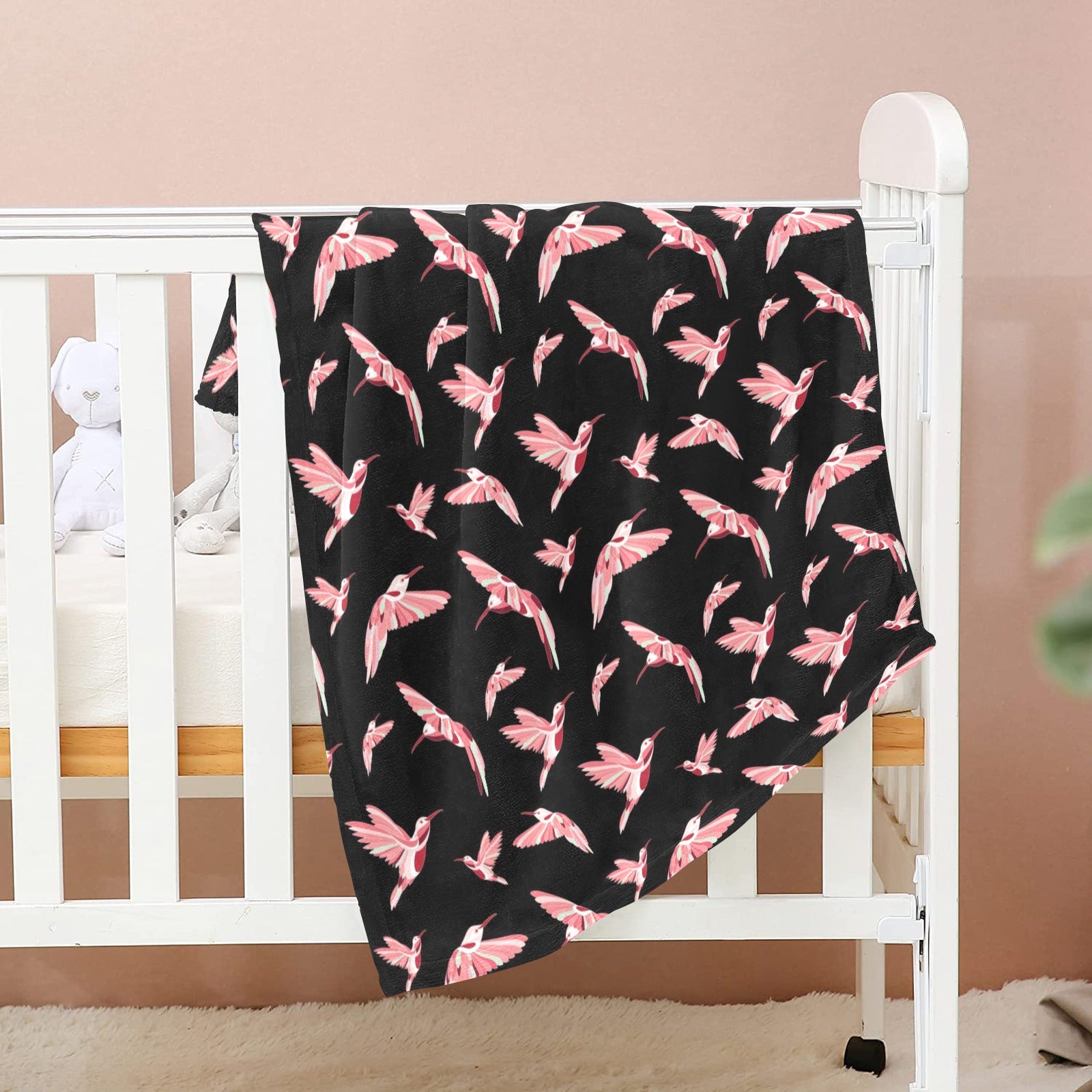 Strawberry Black Baby Blanket 30"x40" Baby Blanket 30"x40" e-joyer