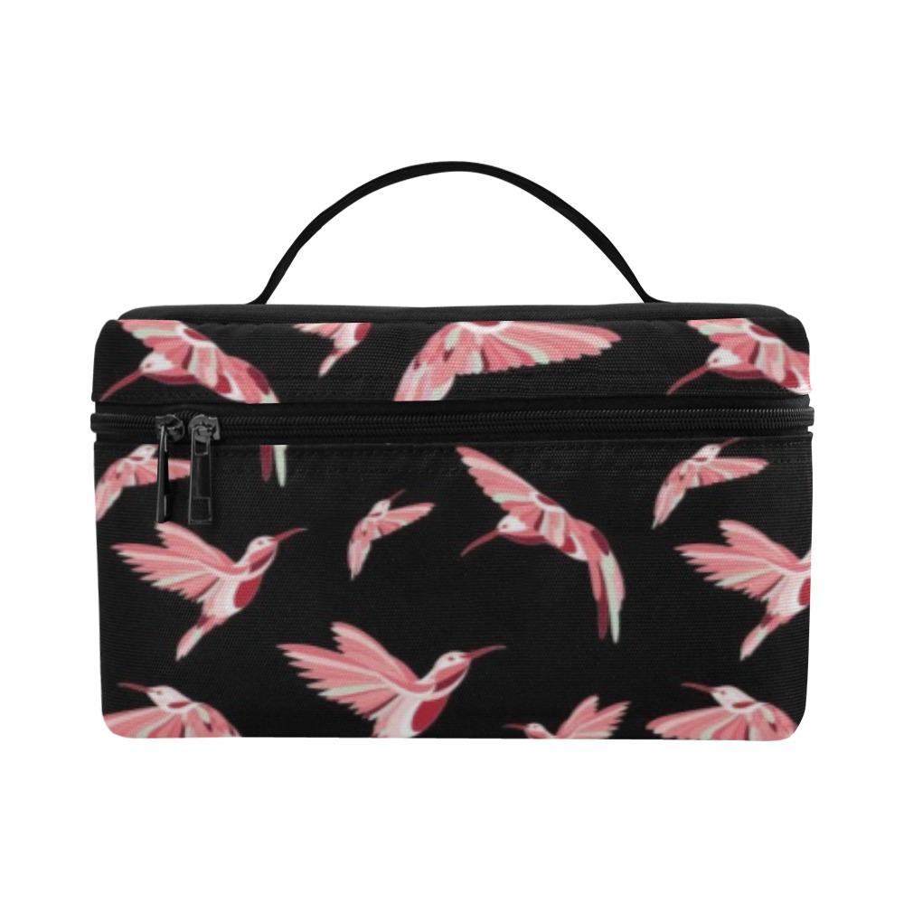 Strawberry Black Cosmetic Bag/Large (Model 1658) bag e-joyer