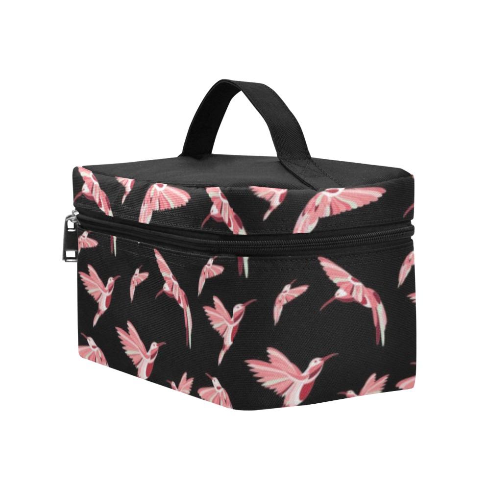 Strawberry Black Cosmetic Bag/Large (Model 1658) bag e-joyer