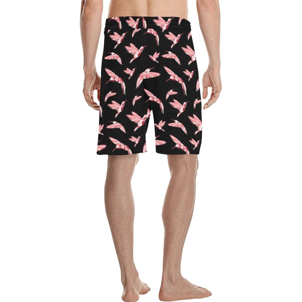 Strawberry Black Men's All Over Print Casual Shorts (Model L23) short e-joyer