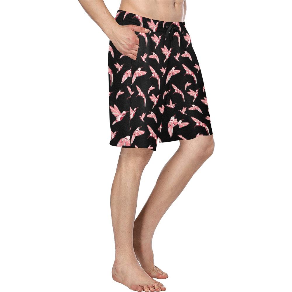 Strawberry Black Men's All Over Print Casual Shorts (Model L23) short e-joyer