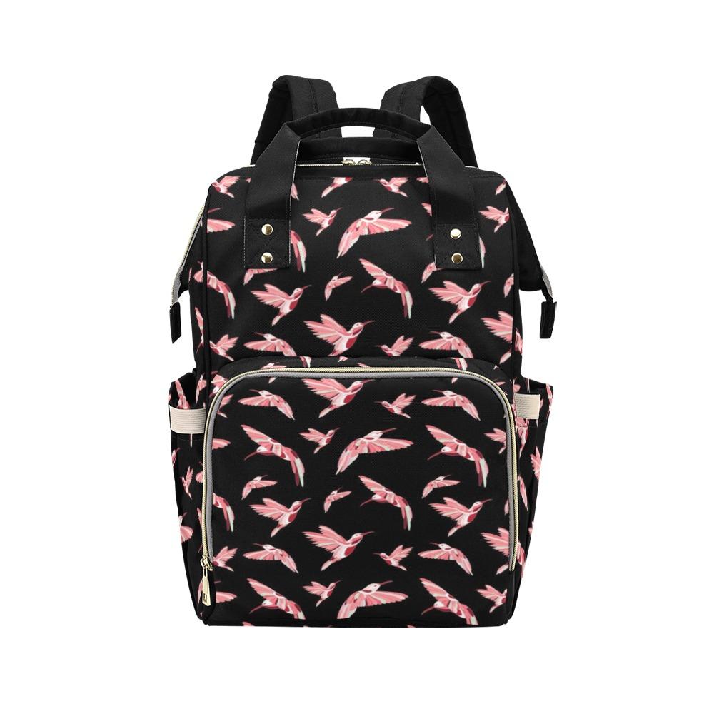 Strawberry Black Multi-Function Diaper Backpack/Diaper Bag (Model 1688) bag e-joyer