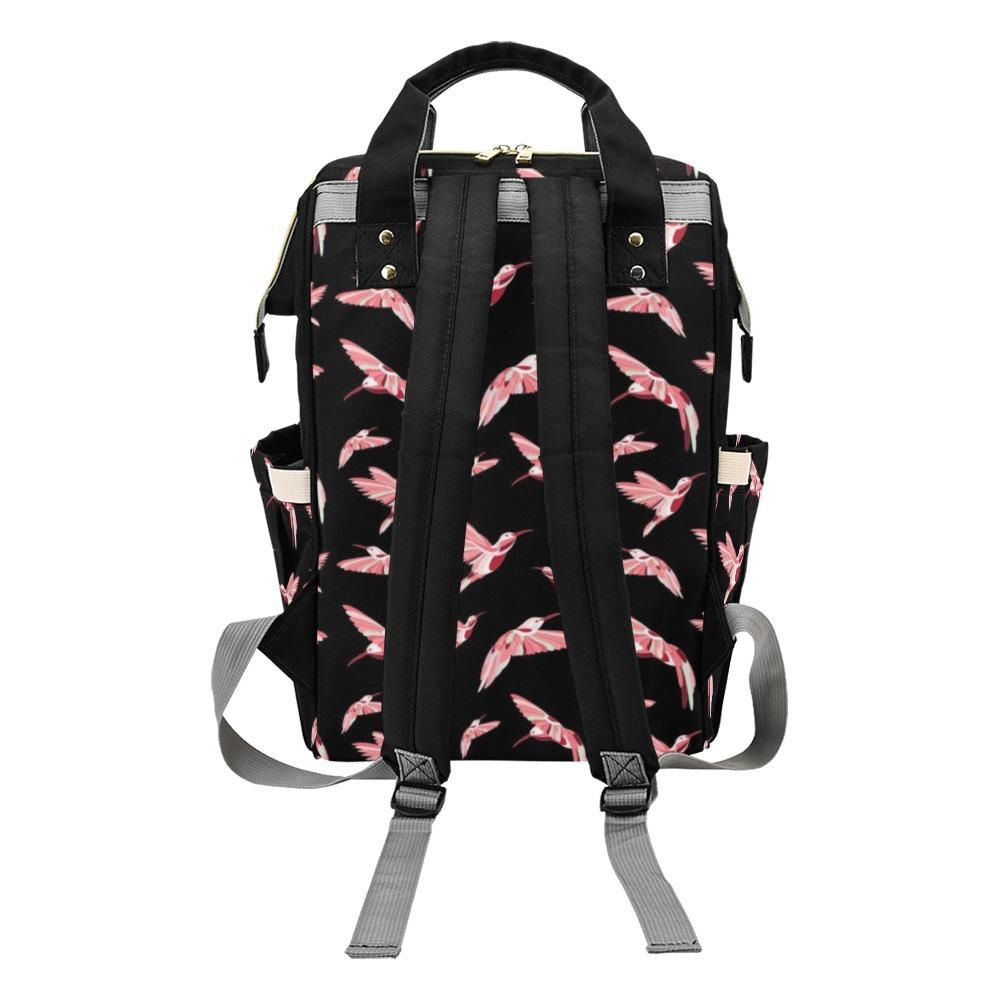 Strawberry Black Multi-Function Diaper Backpack/Diaper Bag (Model 1688) bag e-joyer