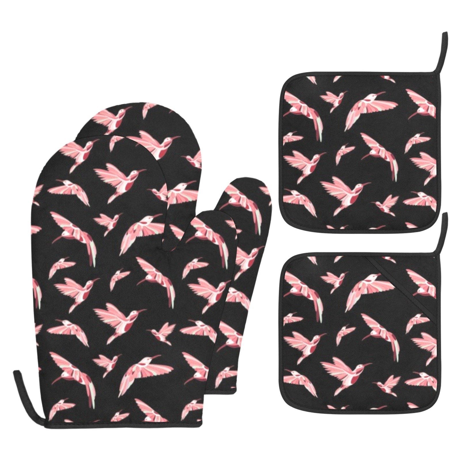 Strawberry Black Oven Mitt & Pot Holder Oven Mitt & Pot Holder e-joyer