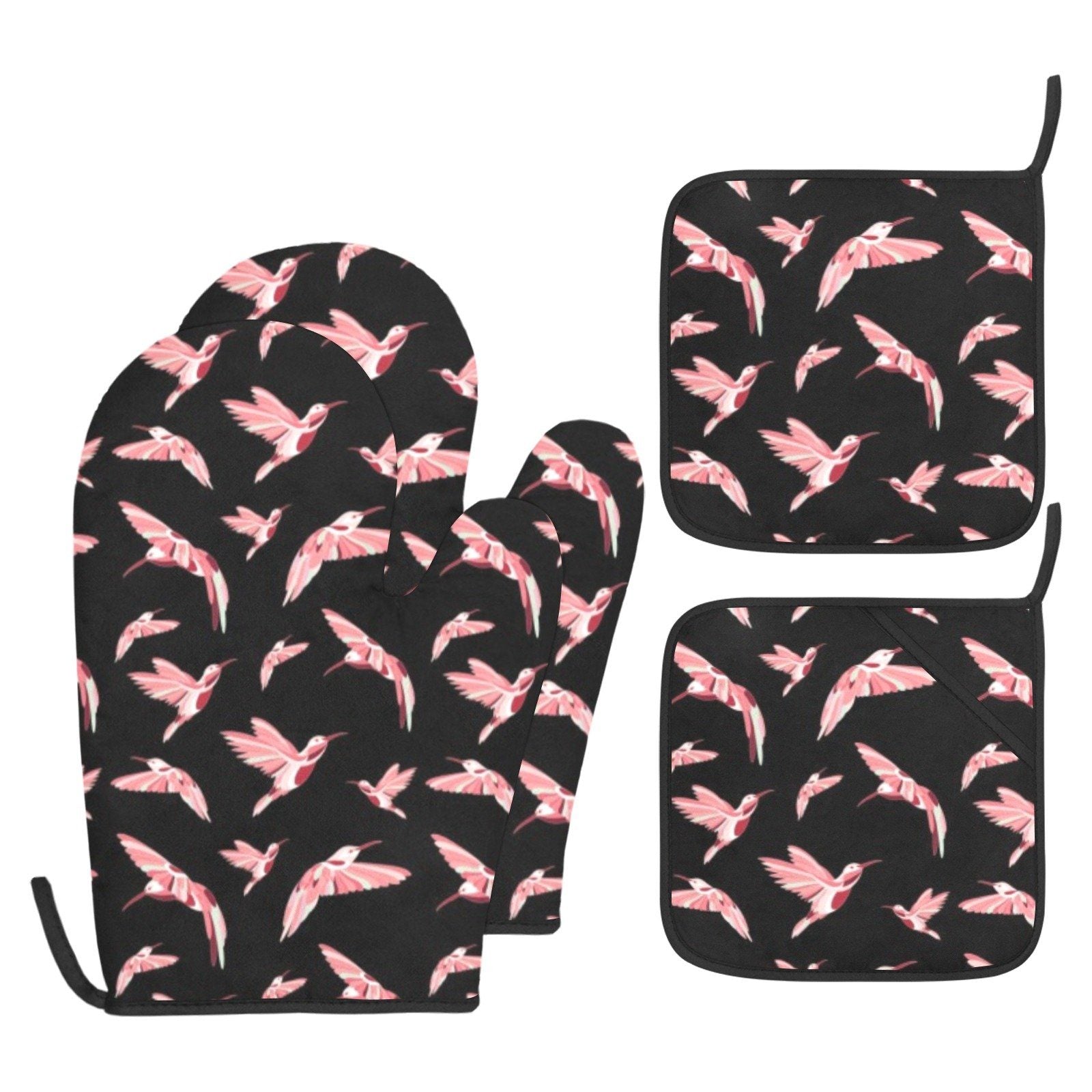 Strawberry Black Oven Mitt & Pot Holder Oven Mitt & Pot Holder e-joyer 