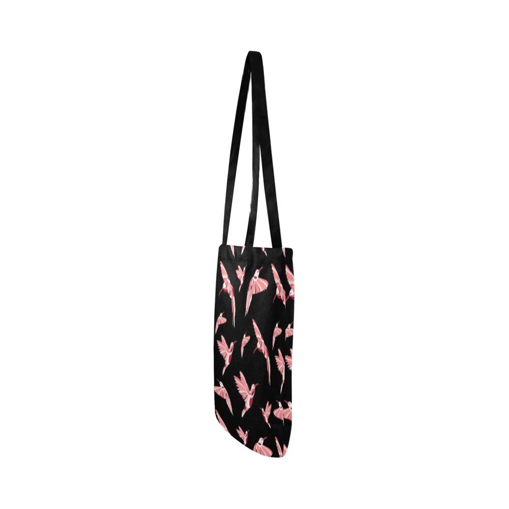 Strawberry Black Reusable Shopping Bag Model 1660 (Two sides) Shopping Tote Bag (1660) e-joyer