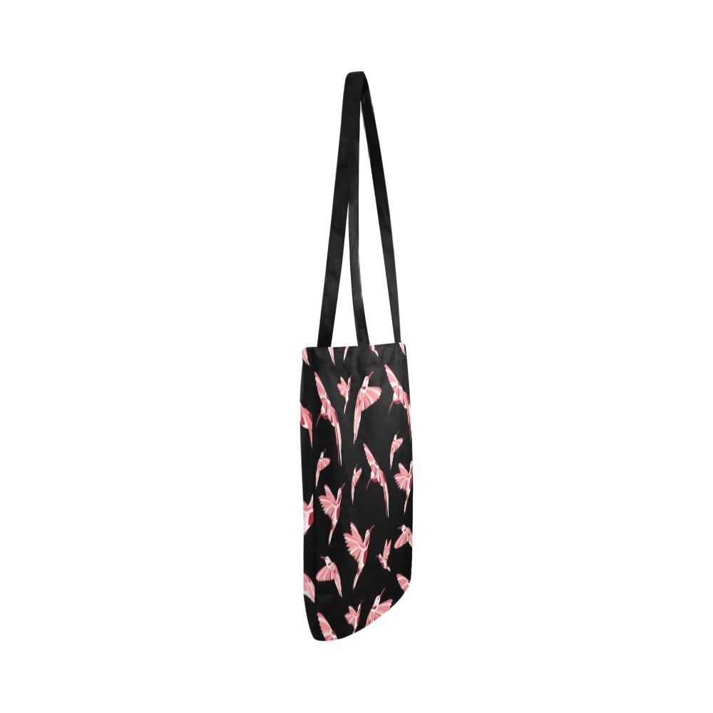 Strawberry Black Reusable Shopping Bag Model 1660 (Two sides) Shopping Tote Bag (1660) e-joyer