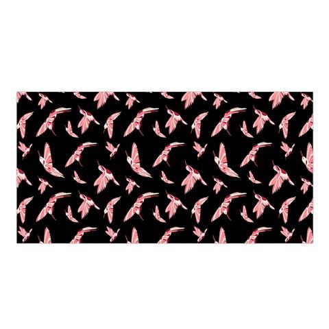 Strawberry Black Satin Shawl Scarf 49 Dzine