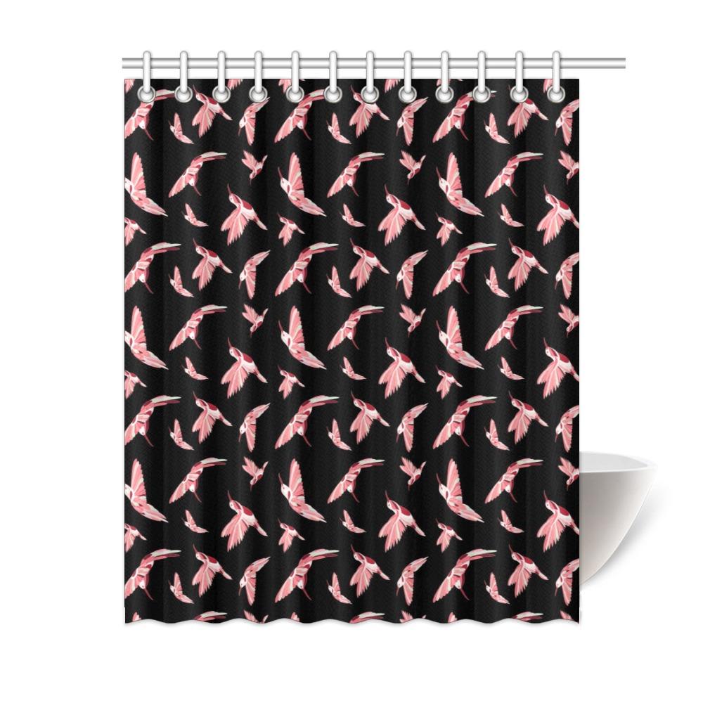 Strawberry Black Shower Curtain 60"x72" Shower Curtain 60"x72" e-joyer 