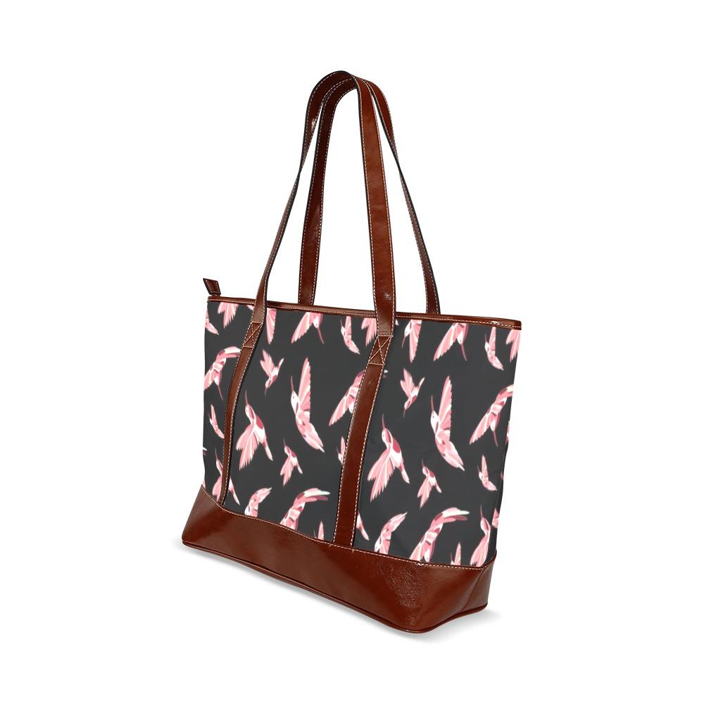 Strawberry Black Tote Handbag (Model 1642) Tote Handbags (1642) e-joyer