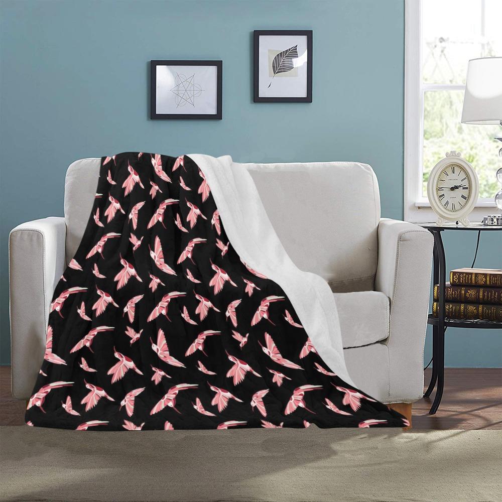 Strawberry Black Ultra-Soft Micro Fleece Blanket 40"x50" Ultra-Soft Blanket 40''x50'' e-joyer