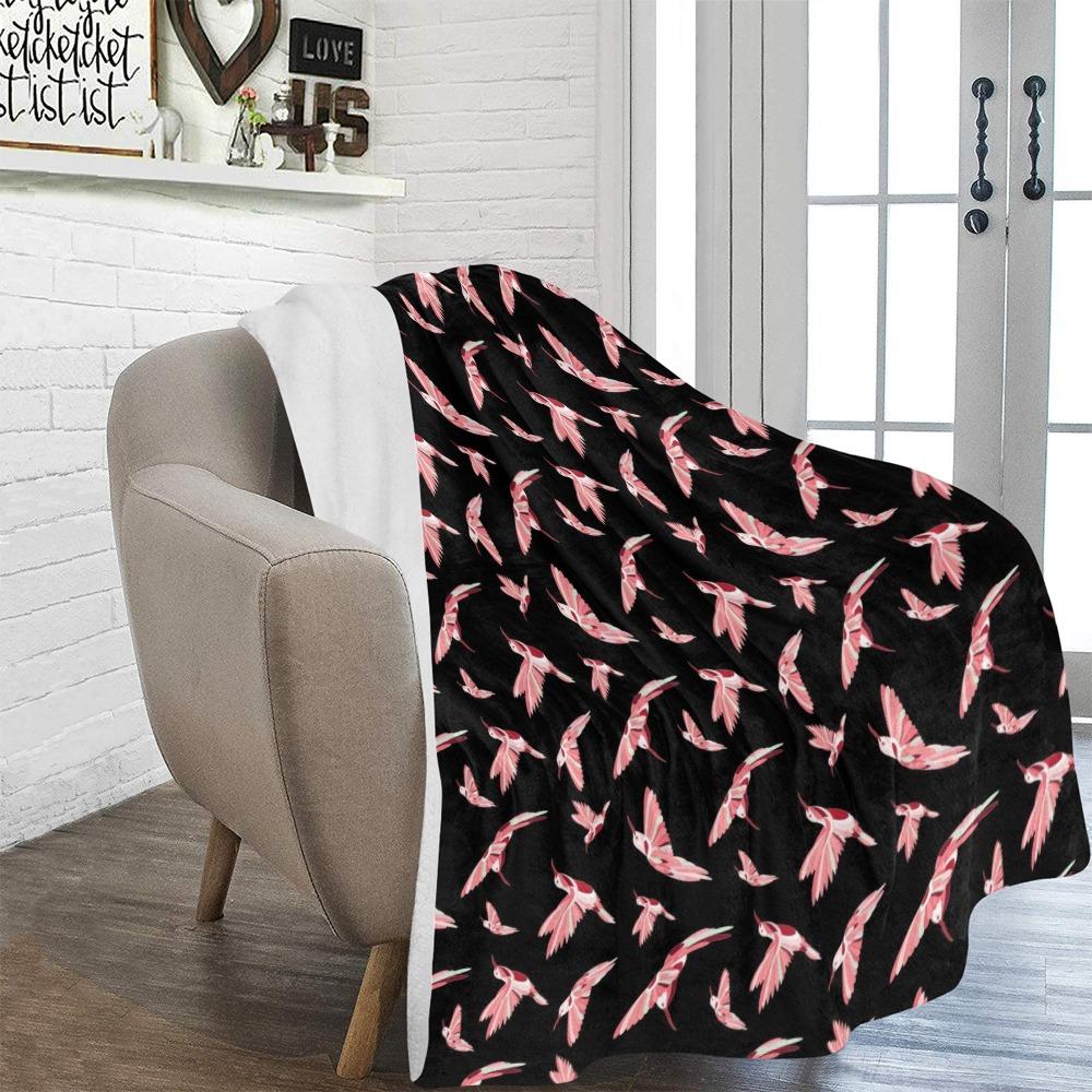 Strawberry Black Ultra-Soft Micro Fleece Blanket 60"x80" Ultra-Soft Blanket 60''x80'' e-joyer