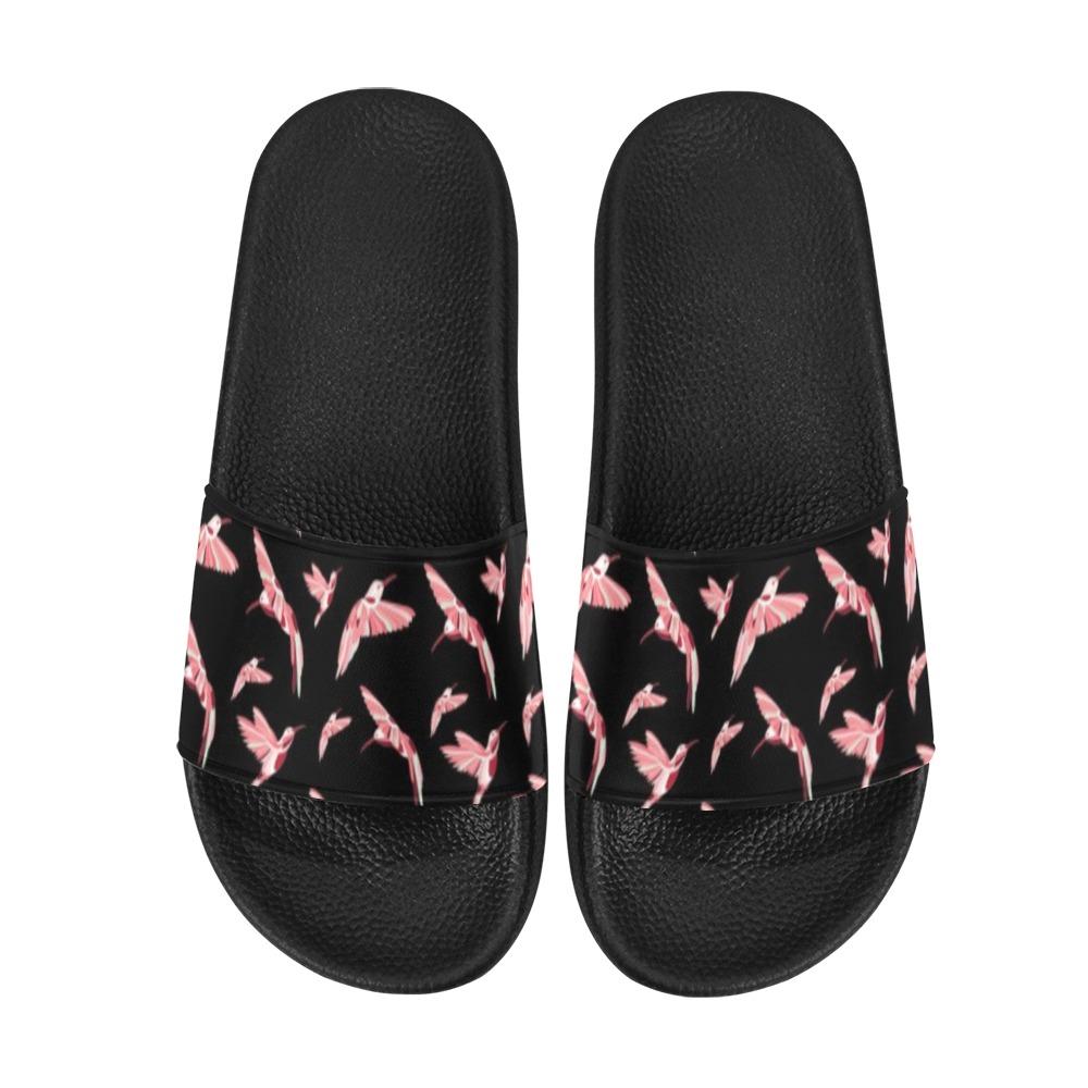 Strawberry Black Women's Slide Sandals (Model 057) Women's Slide Sandals (057) e-joyer