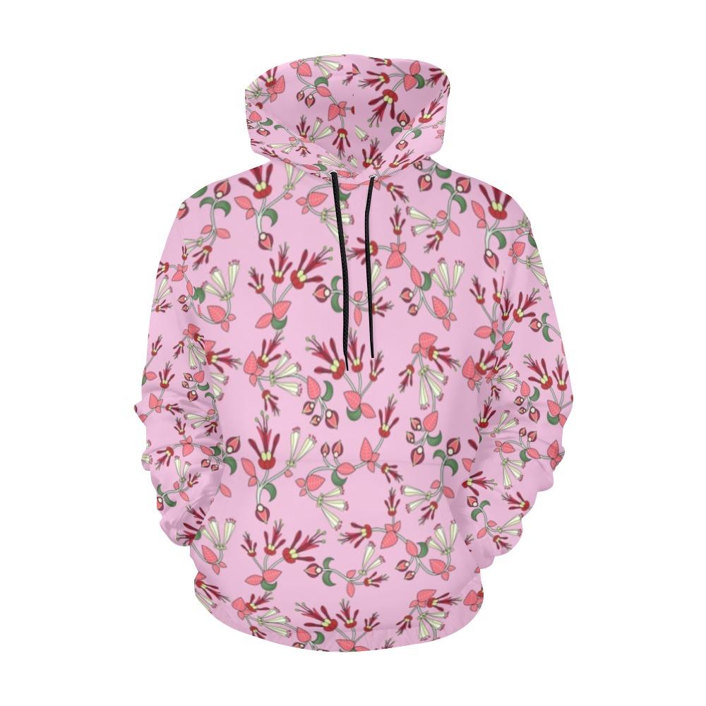 Strawberry Floral All Over Print Hoodie for Women (USA Size) (Model H13) All Over Print Hoodie for Women (H13) e-joyer