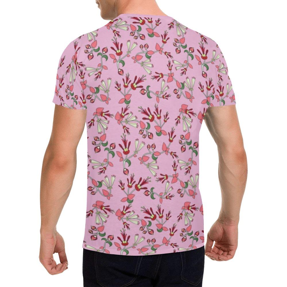 Strawberry Floral All Over Print T-Shirt for Men (USA Size) (Model T40) All Over Print T-Shirt for Men (T40) e-joyer