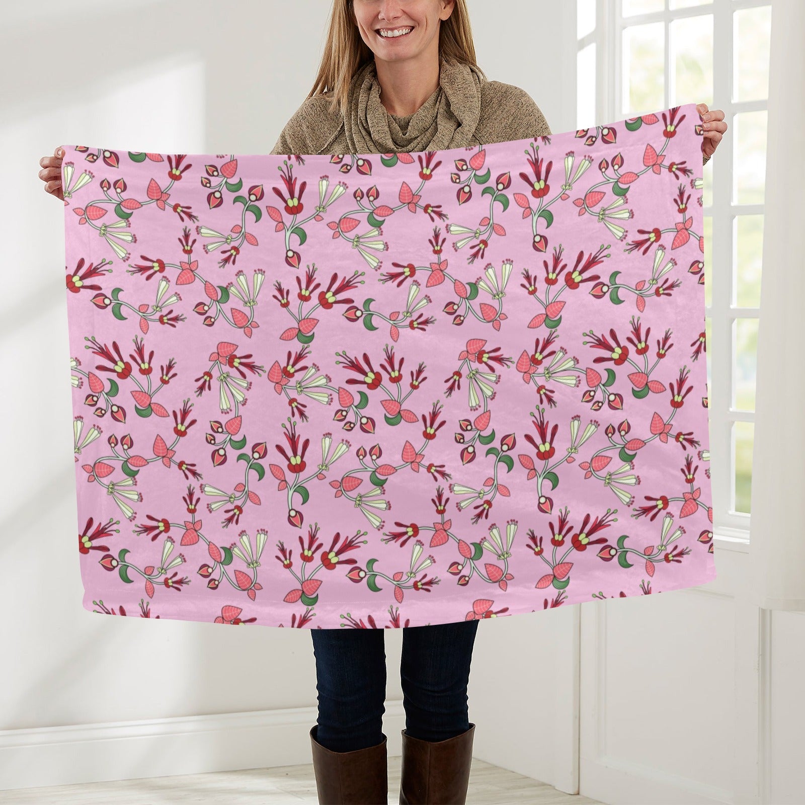 Strawberry Floral Baby Blanket 30"x40" Baby Blanket 30"x40" e-joyer