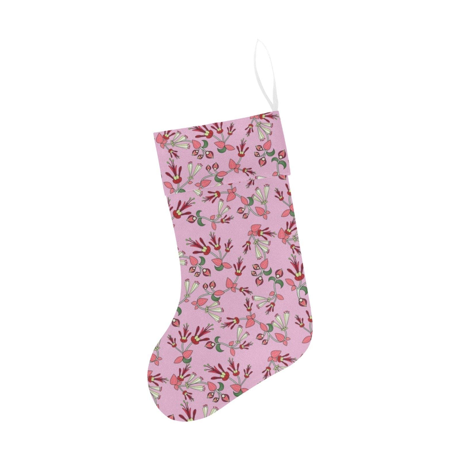Strawberry Floral Christmas Stocking holiday stocking e-joyer