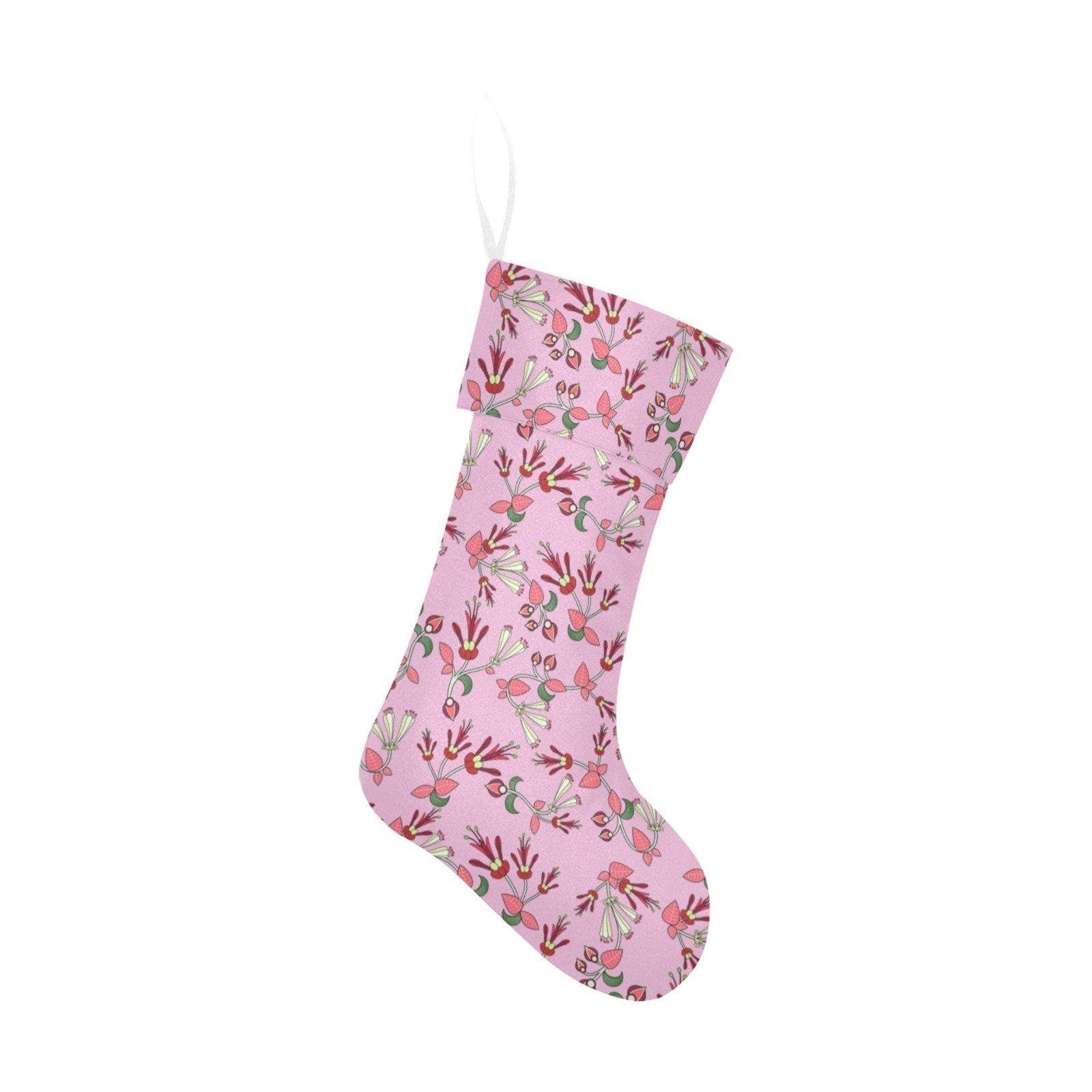 Strawberry Floral Christmas Stocking holiday stocking e-joyer
