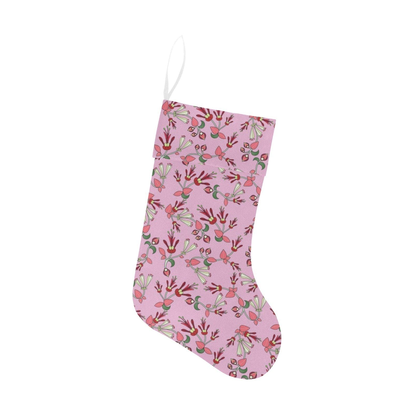 Strawberry Floral Christmas Stocking holiday stocking e-joyer