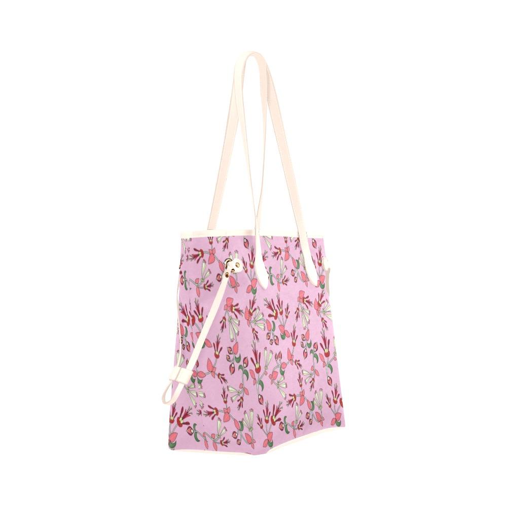 Strawberry Floral Clover Canvas Tote Bag (Model 1661) Clover Canvas Tote Bag (1661) e-joyer