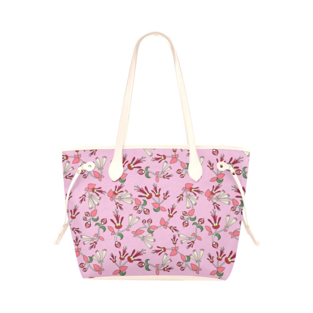 Strawberry Floral Clover Canvas Tote Bag (Model 1661) Clover Canvas Tote Bag (1661) e-joyer