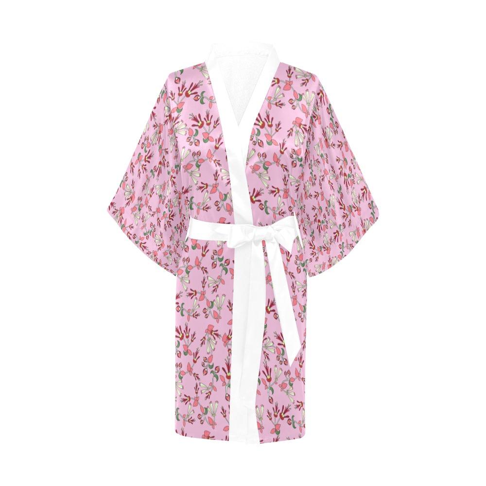 Strawberry Floral Kimono Robe Artsadd