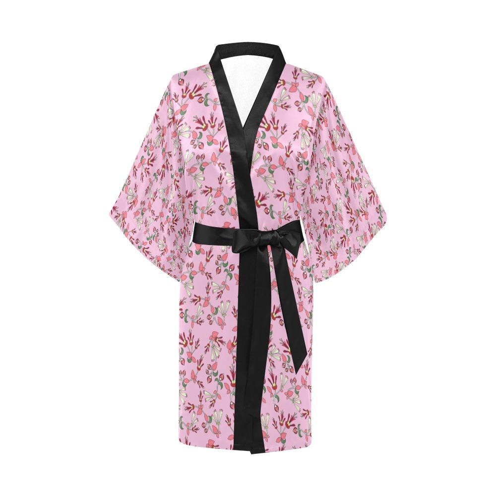 Strawberry Floral Kimono Robe Artsadd