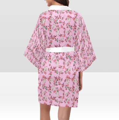 Strawberry Floral Kimono Robe Artsadd