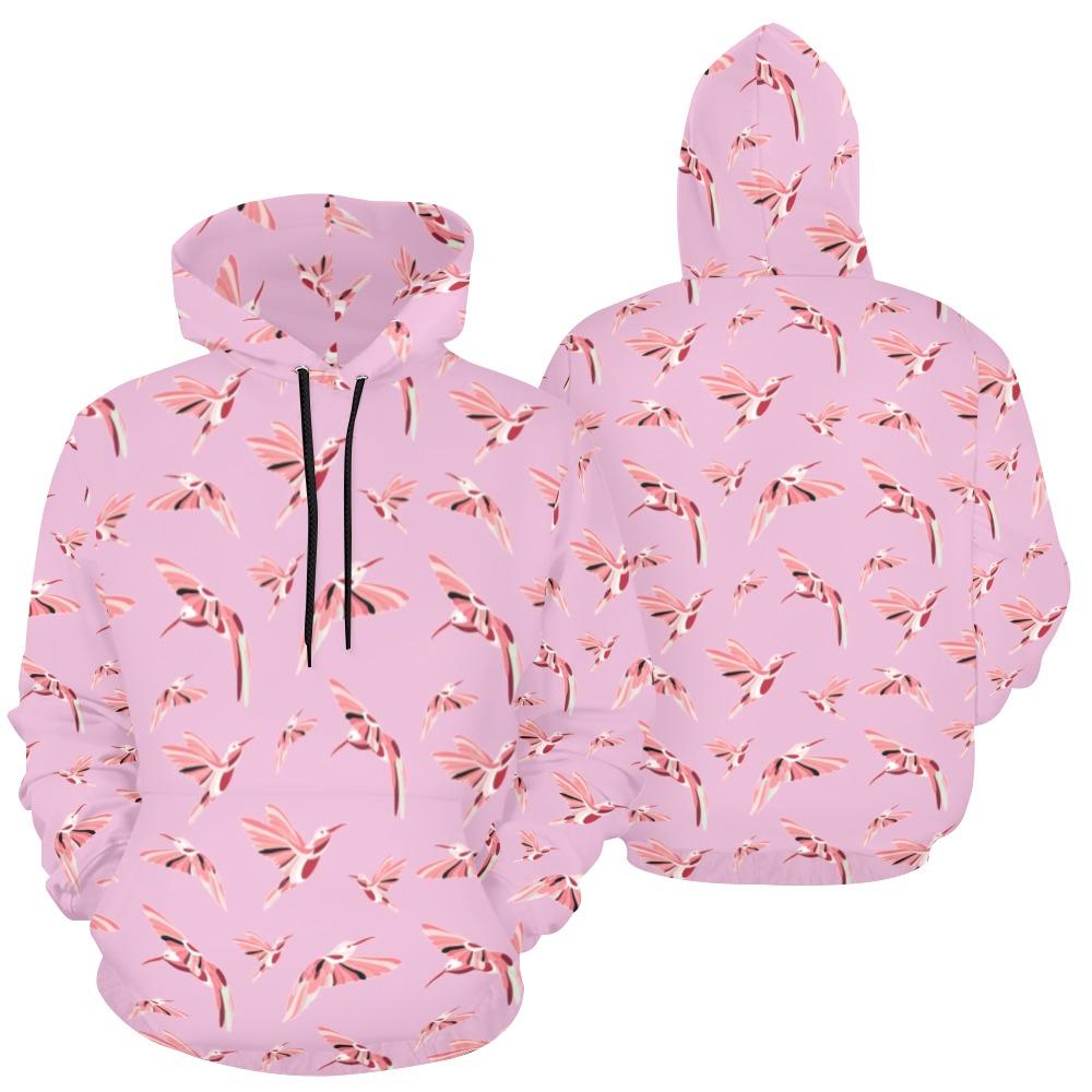 Strawberry Pink All Over Print Hoodie for Women (USA Size) (Model H13) All Over Print Hoodie for Women (H13) e-joyer