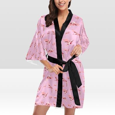 Strawberry Pink Kimono Robe Artsadd