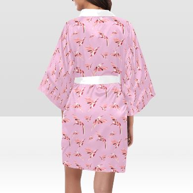 Strawberry Pink Kimono Robe Artsadd