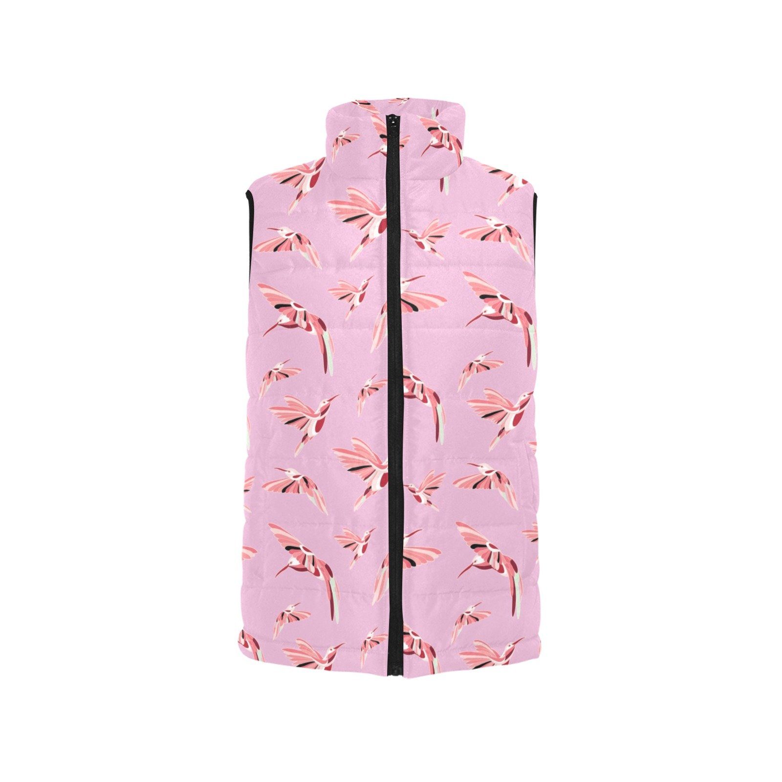 Strawberry Pink Men's Padded Vest Jacket (Model H44) Men's Padded Vest Jacket (H44) e-joyer