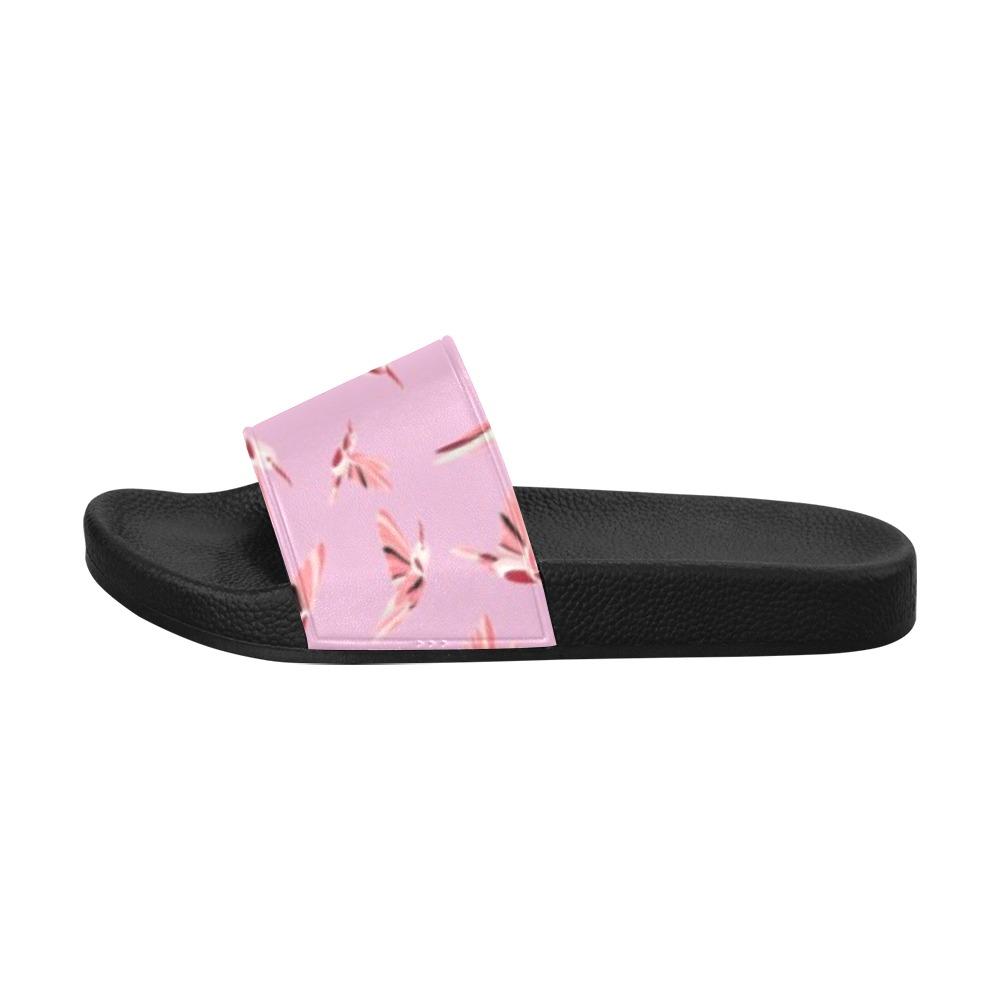 Strawberry Pink Men's Slide Sandals (Model 057) Men's Slide Sandals (057) e-joyer
