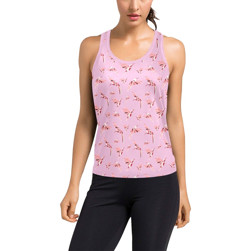 Strawberry Pink Women's Racerback Tank Top (Model T60) Racerback Tank Top (T60) e-joyer