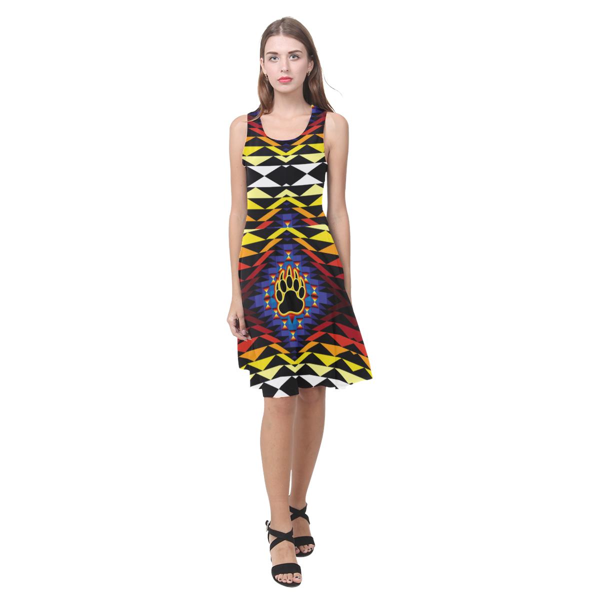 Sunset Bearpaw Blanket Atalanta Casual Sundress(Model D04) Atalanta Sundress (D04) e-joyer