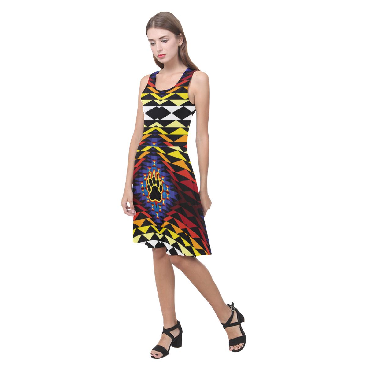Sunset Bearpaw Blanket Atalanta Casual Sundress(Model D04) Atalanta Sundress (D04) e-joyer